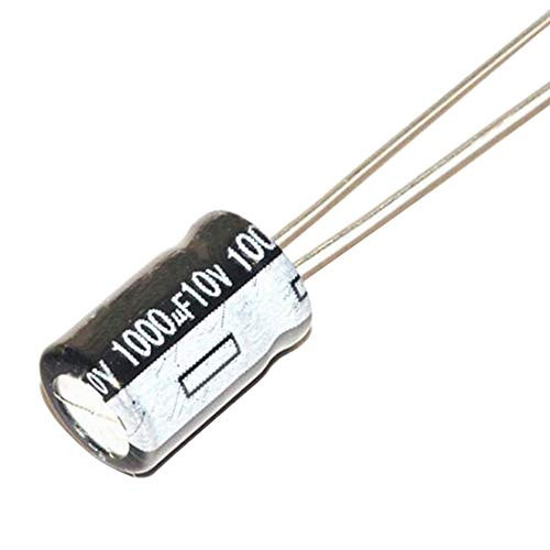 PoiLee Aluminum electrolytic Capacitor 1000uf 10v 105C 8x11mm -Pack of 10pcs-