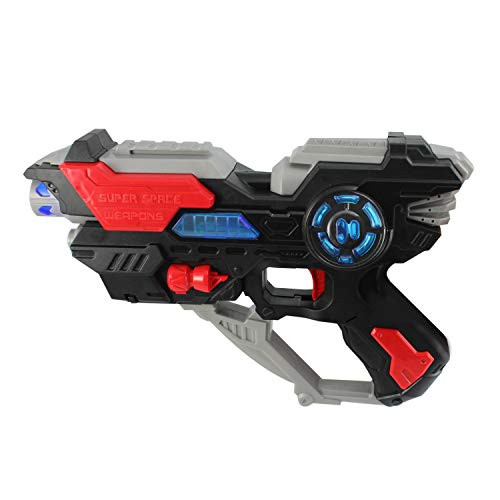 PandF Electronic Futuristic Weapon Space Gun Toy Sound Making  Colorful Led Flashing Lights