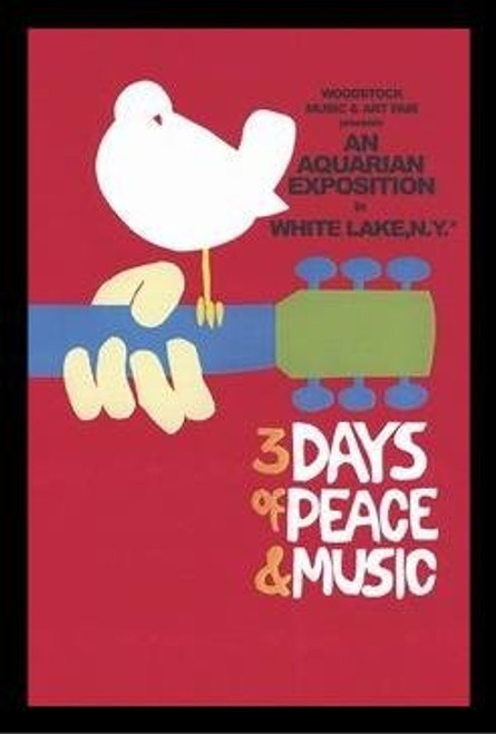 buyartforless IF 18603 18x12 1.25 Black Plexi Framed Woodstock - 3 Days of Peace & Music 18X12 Art Print Poster Dove on Guitar buyartforless IF 18603 18x12 1.25 Black Plexi Framed Woodstock - 3 Days of Peace & Music 18X12 Art Print Poster Dove on Guitar
