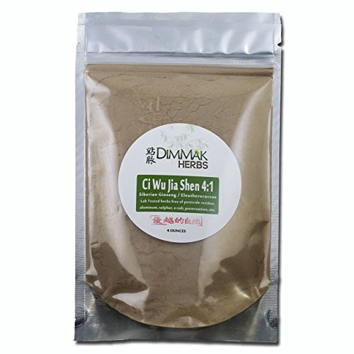 Eleuthero Powder Extract 41 4oz - Ci Wu Jia Shen Concentrate Granules - Lab Tested Higher Grade Siberian Ginseng -Eleutherococcus Root- Extract Powde