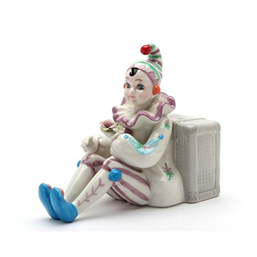 Cosmos 20932 Clown Sitting by Luggage Ceramic Musical