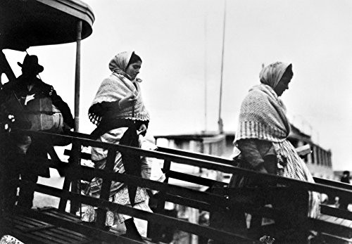Ellis Island Immigrants Nimmigrants Walking Down The Gangplank From A Ferry Boat At Ellis Island New York City Photographed By Lewis Hine 1905 Poster Ellis Island Immigrants Nimmigrants Walking Down The Gangplank From A Ferry Boat At Ellis Island New York City Photographed By Lewis Hine 1905 Poster