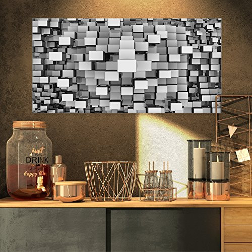 Black and Grey Cubes Contemporary on Canvas Art Wall Photgraphy Artwork Print Black and Grey Cubes Contemporary on Canvas Art Wall Photgraphy Artwork Print