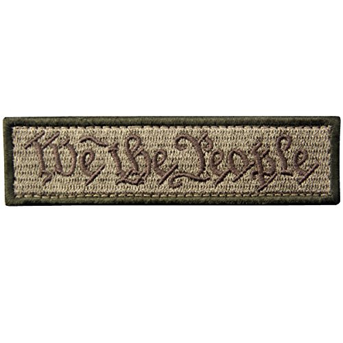 We The People Tactical Embroidered Morale Applique Fastener HookandLoop Patch - Multitan