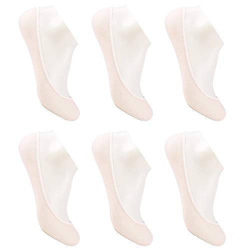 Enerwear Womens 6 pack No Show Socks Ultra Low Microfiber Liner Socks -US 10-11  Pink-