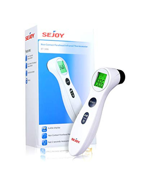 Touchless Forehead Thermometer  Digital Infrared Thermometer for Adults  Kids and Baby  Non Contact Thermometer with Fever Indicator