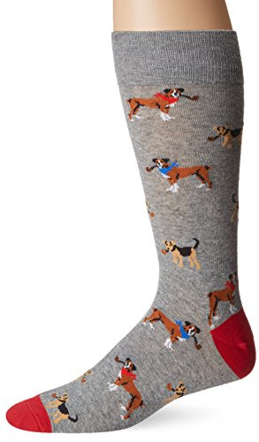 DAVCO Mens Novelty Crew Sock  dogs Pipes  One Size