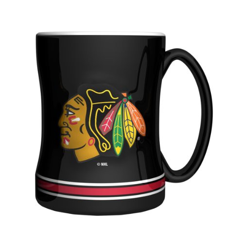 NHL Chicago Blackhawks Sculpted Relief Mug  14-Ounce