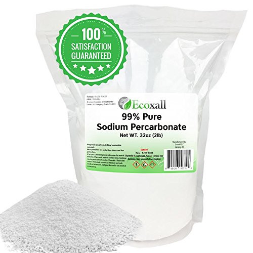 99-9 Sodium Percarbonate - Anhydrous 2 Pounds -Solid Hydrogen Peroxide - Oxygen Bleach- - Ecoxall Chemicals