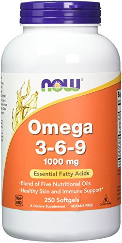 Now Foods Omega 3-6-9 1000 mg 250 Softgels -Pack of 2-