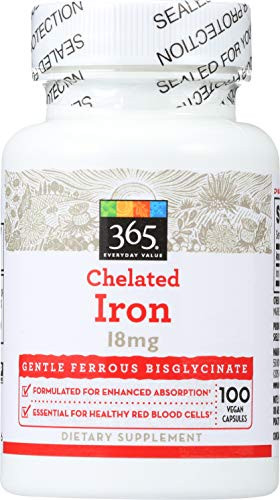 365 Everyday Value  Chelated Iron 18mg  100 ct