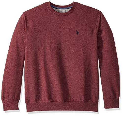 U-S- Polo Assn- Mens Classic Long Sleeve Sweatshirt  Port Wine Heather  XL