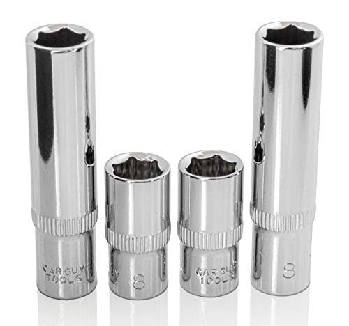 Car Guy Tools 8mm Socket Four Pack -1-4 Drive  6pt  Multi Type-