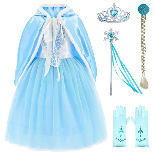 Princess Costumes Fancy Party Birthday Christmas Dress Up for Little Girls with Accessories 8-10 Years-140cm- Princess Costumes Fancy Party Birthday Christmas Dress Up for Little Girls with Accessories 8-10 Years-140cm-