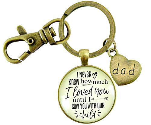 Gutsy Goodness Husband Keychain New Dad I Never Knew How Much I Loved You Until Child Gift Jewelry Key Ring Gutsy Goodness Husband Keychain New Dad I Never Knew How Much I Loved You Until Child Gift Jewelry Key Ring
