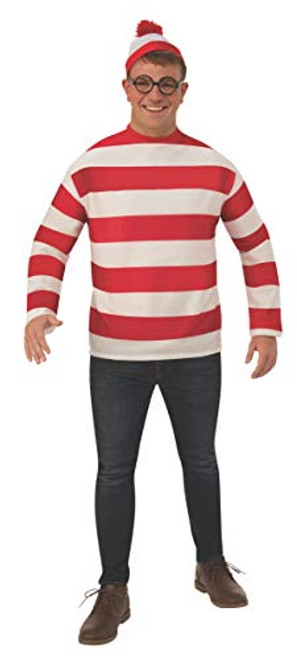 Rubies Unisex-Adults Wheres Waldo Plus Costume  as Shown  One Size