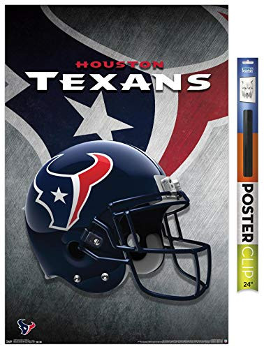 Trends International NFL Houston Texans - Helmet 15 Wall Poster  22-375 x 34  Poster and Clip Bundle