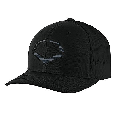 EvoShield USA Logo Flexfit Hat  Black - Large-X-Large
