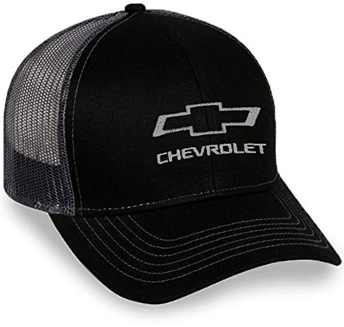 Gregs Automotive Bowtie Hat Cap Mesh Back Black Compatible with Chevrolet Chevy - Bundle with Driving Style Decal