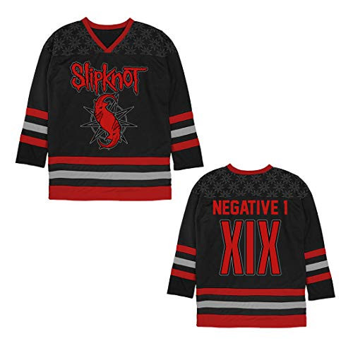 Slipknot Goat Star Hockey Jersey Black-Orange Small