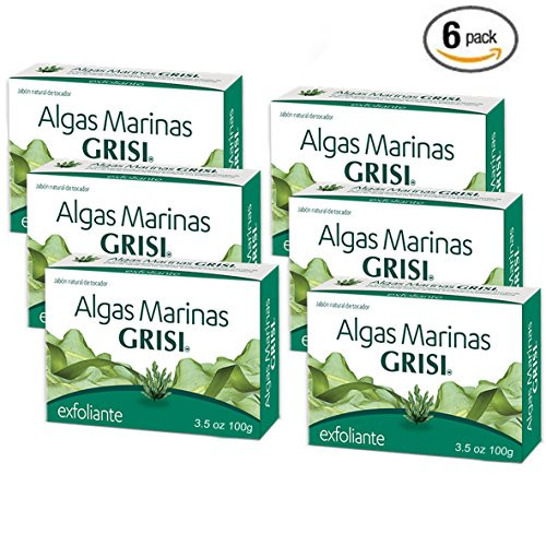 6pk - Seaweed Soap - Jabon de Algas Marinas - Grisi -3-5 Oz- X 6 Units-