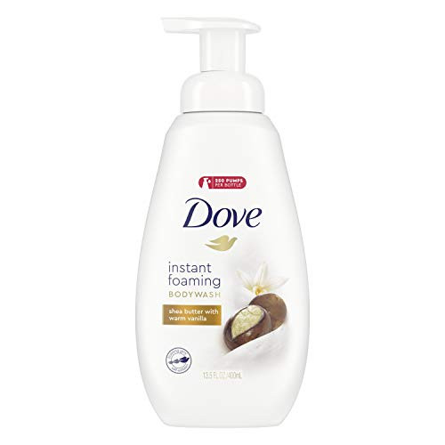 Dove Instant Foaming Body Wash with NutriumMoisture Technology Shea Butter with Warm Vanilla Effectively Washes Away Bacteria While Nourishing Your Sk