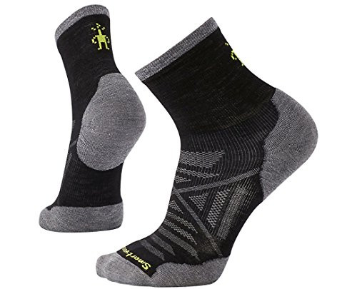 Smartwool PhD Run Cold Weather Mid Crew Black Medium -Mens Shoe 6-8-5  Womens Shoe 7-9-5-
