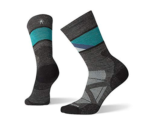 Smartwool PhD Pro Approach Crew Charcoal LG -Womens Shoe 10-12-5-
