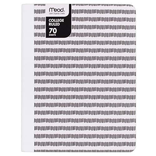 Mead Composition Notebook  College Ruled  70pgs  7-5 x 9-75 - Pixelated Black