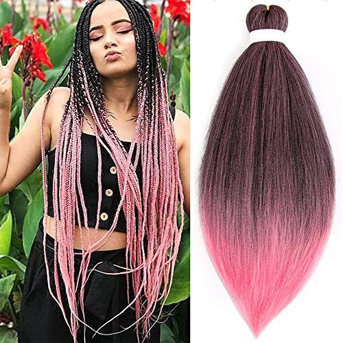 26 Pre-stretched Braiding Hair Easy Braid Itch Free Synthetic Fiber Crochet Twist Braids Yaki texture Professional Soft Hair Extensions -26 EZ Braid 26 Pre-stretched Braiding Hair Easy Braid Itch Free Synthetic Fiber Crochet Twist Braids Yaki texture Professional Soft Hair Extensions -26 EZ Braid