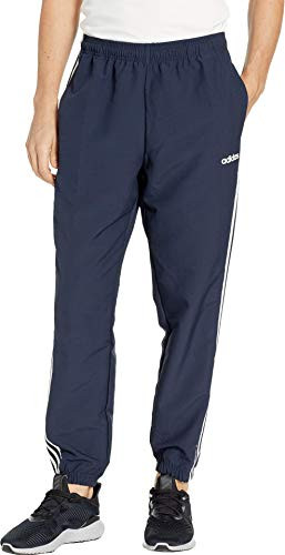 adidas mens Essentials 3-Stripes Primegreen Recycled Materials Regular Fit Full Length Wind Training Joggers Sweatpants  Legend Ink-White  Medium-Larg