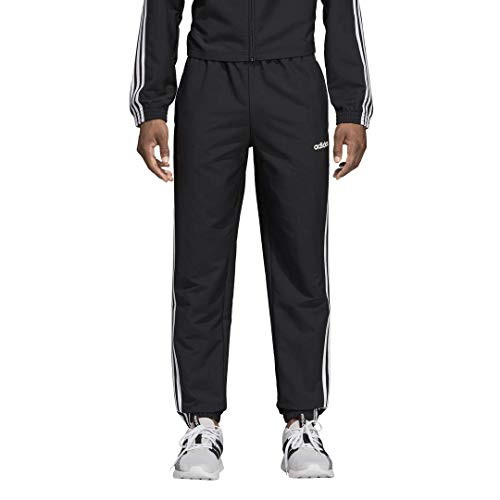 adidas mens Essentials 3-Stripes Primegreen Recycled Materials Regular Fit Full Length Wind Training Joggers Sweatpants  Black-White  Medium-Tall