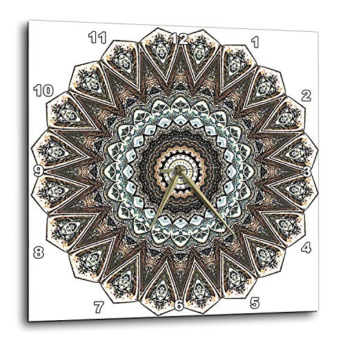 3dRose DPP-41966-1 Fancy Daimonds Mandala-Wall Clock  10 by 10-Inch