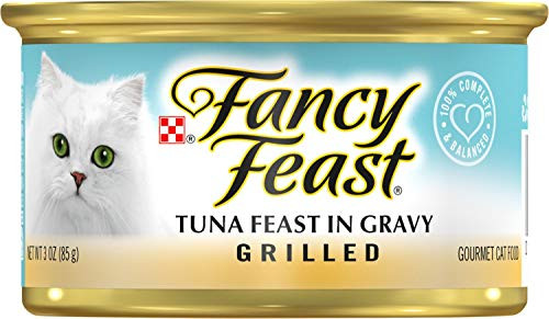 Fancy Feast Grilled Tuna Feast in Gravy Canned Cat Food  3-oz  case of 24