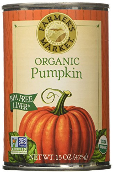 Farmers Market Organic Canned Pumpkin -- 15 oz -1 can-