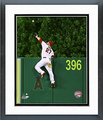 Mike Trout Los Angeles Angels 2015 MLB Action Photo (Size: 12.5" X 15.5") Framed