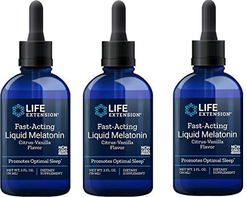 Fast-Acting Liquid Melatonin 2 fl oz -59 mL--Pack-3