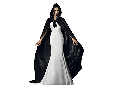 Special Bridal Halloween Costumes Cloak with Hood Halloween Costumes Medieval Cloak Hooded Cape Black