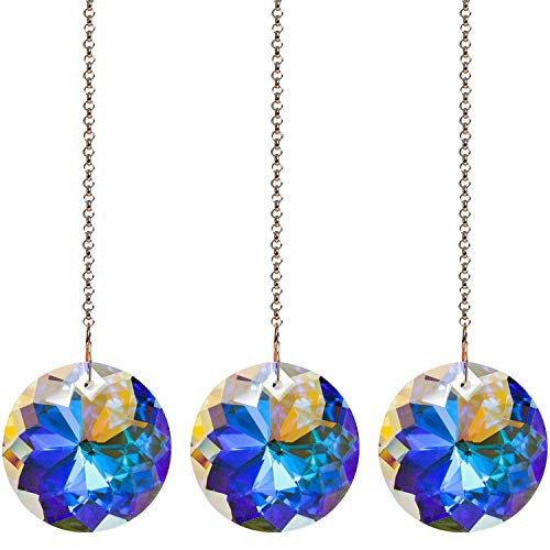 Together-life 3pcs Crystal Suncatcher Prism Pendant Rainbow Maker Hanging Suncatchers with Chain Window Sun Catcher Together-life 3pcs Crystal Suncatcher Prism Pendant Rainbow Maker Hanging Suncatchers with Chain Window Sun Catcher