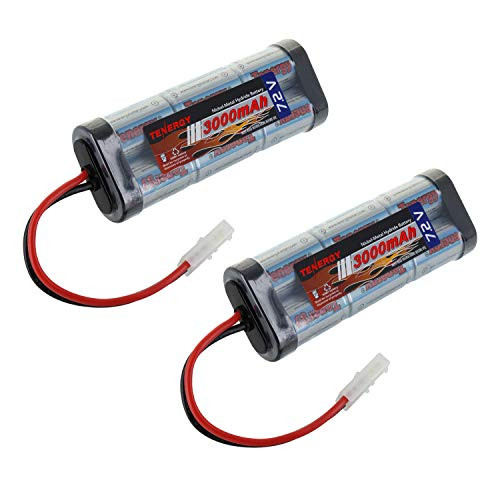 Tenergy 7-2V Battery Pack High Capacity 6-Cell 3000mAh NiMH Flat Battery Pack  Replacement Hobby Battery for RC Car  RC Truck  RC Tank  RC Boat with S