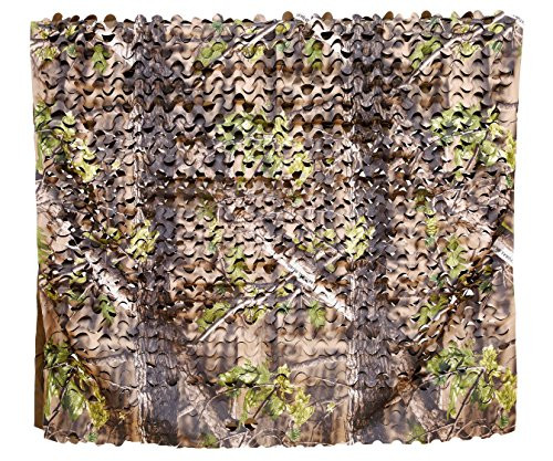 Auscamotek 300D Camo Netting Camouflage Nets Turkey Hunting Blinds Material for Ground Portable Blind Tree Stand - Green 5x6-5Ft