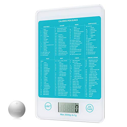 -2020 New- KeeKit Digital Kitchen Scale 5kg Multifunction Calorie Scale Food Scale with Tare and LCD Backlit Display Accurate 11lbs Max for Baking C -2020 New- KeeKit Digital Kitchen Scale 5kg Multifunction Calorie Scale Food Scale with Tare and LCD Backlit Display Accurate 11lbs Max for Baking C
