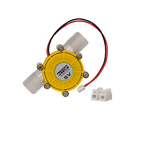 WZINTOP Translucent 10W Water Turbine Generator Micro Hydroelectric DIY LED Power DC 5V Water Flow Generator Micro-Hydro Water Charging Tool -Yellow-