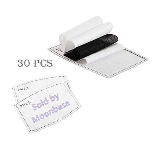 -Ship from US-PM2-5 Activated Carbon Filter - 5 Layers Replaceable Anti Haze Filter PM2-5 Replaceable Filters for Outdoor -30PCS-