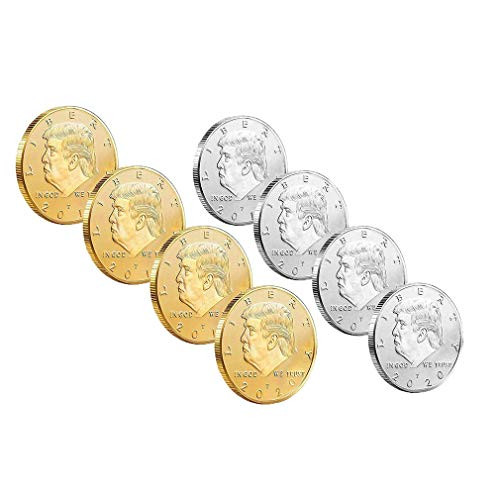 Trump Coin Keep America Great Challenge Coin American Eagle Commemorative Coin 41mm Stunning Proof Coin Re-Election Collectors Edition Series -8 Pcs-