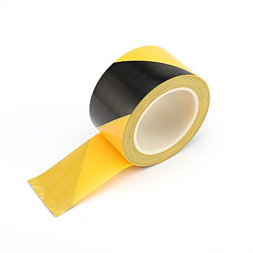 Black and Yellow Adhesive Warning Tape Hazard Warning Safety Stripe Tape Marking Tape Floor Splicing Tape PVC Safety Tape  Ideal for Walls  Floors  Pi