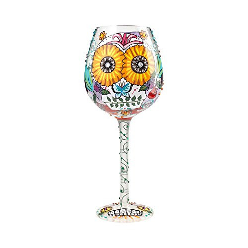Lolita Seasonal Wine Glass with Westwood Gourmet Bottle Opener (Bling Sugar Skulls)