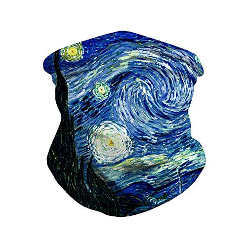 NAYINLAN Headband for Women Men Bandana Head Wrap Scarf Neck Warmer Headwear Balaclava for Sports Van Gogh