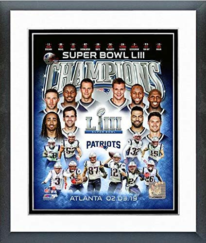 New England Patriots 2019 Super Bowl LIII Champions Composite Photo (Size: 12.5" x 15.5") Framed