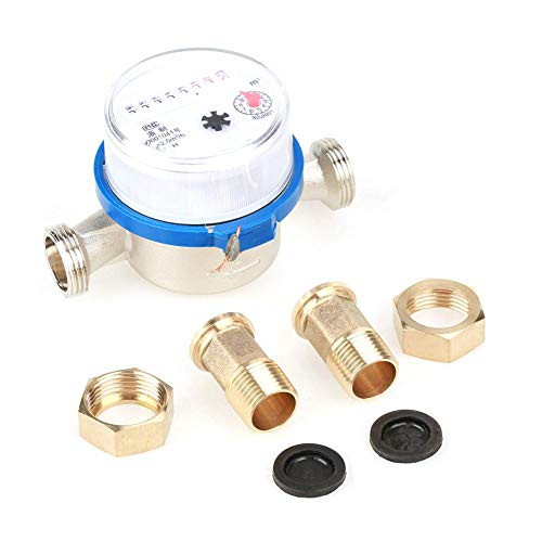 Water Fow Meter  Read of Cubic Cold Water Meter  Single Water Flow Meter  Dry Table Measuring Tools Suitable for Garden and Home